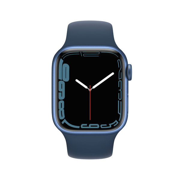 Apple Watch Series 7 GPS + Cellular, 41mm Blue Aluminium Case with Abyss Blue Sport Band - Regular