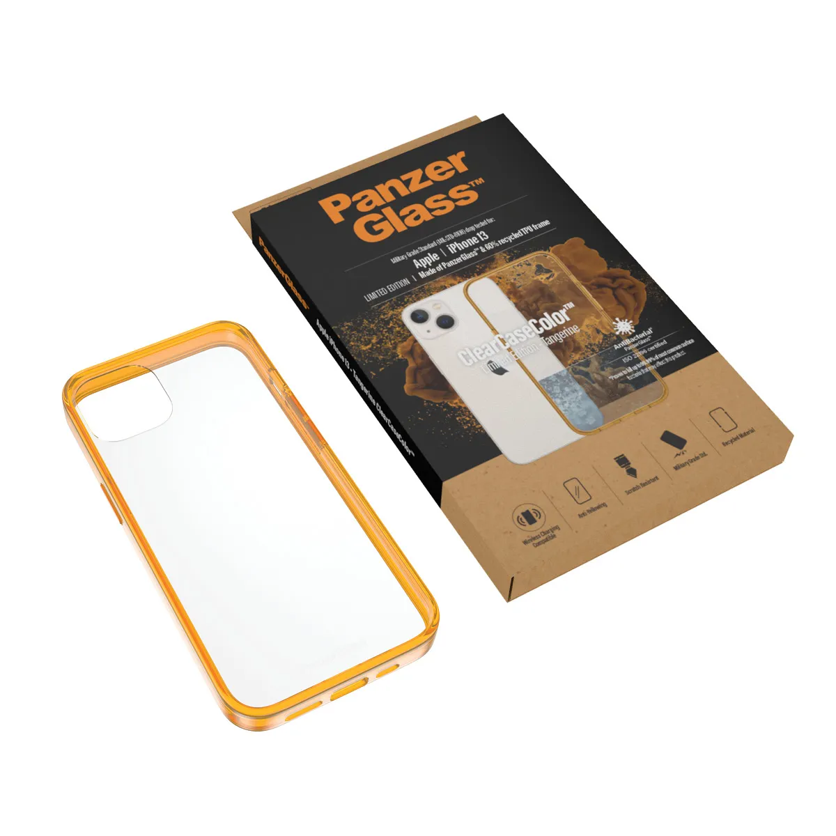 PanzerGlass ClearCase, iPhone 13 - Case, Tangerine