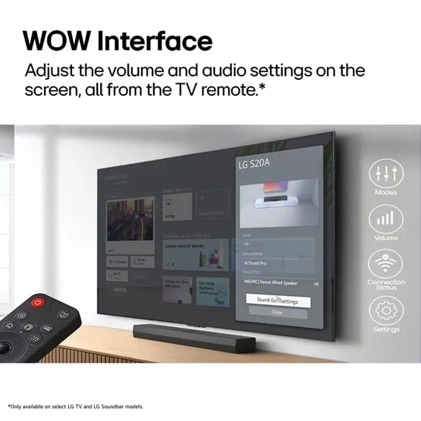 LG S90TY, 5.1.3 Dolby Atmos Soundbar system, with wireless subwoofer, Black