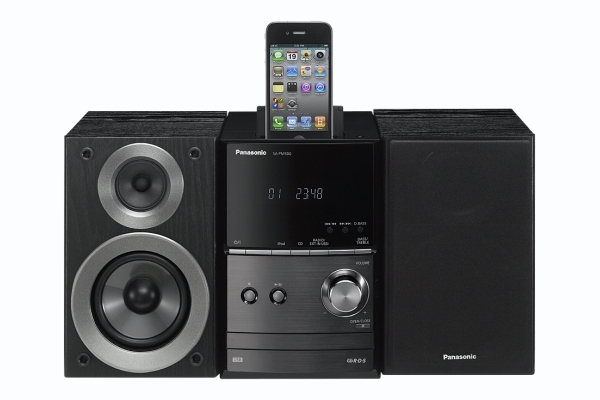PANASONIC SC-PM500EG-K Micro Stereosarja. &Auml;lyk&auml;s ja k&auml;yt&auml;nn&ouml;llinen integroitu iPhone/iPod-telakka suosikkimusiikin toistamiseen nopeasti ja yksinkertaisesti