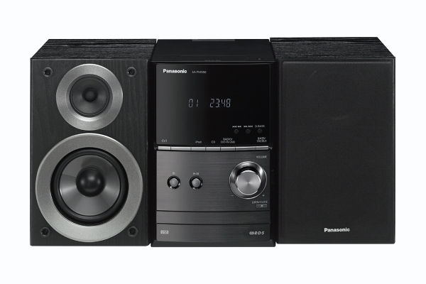 PANASONIC SC-PM500EG-K Micro Stereosarja. &Auml;lyk&auml;s ja k&auml;yt&auml;nn&ouml;llinen integroitu iPhone/iPod-telakka suosikkimusiikin toistamiseen nopeasti ja yksinkertaisesti