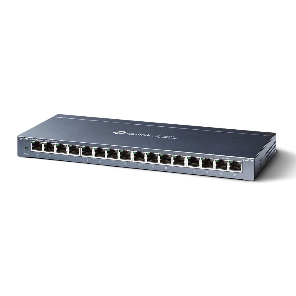 TP-LINK 16-Port Gigabit Desktop Switch RJ45 Ports Desktop Steel Case