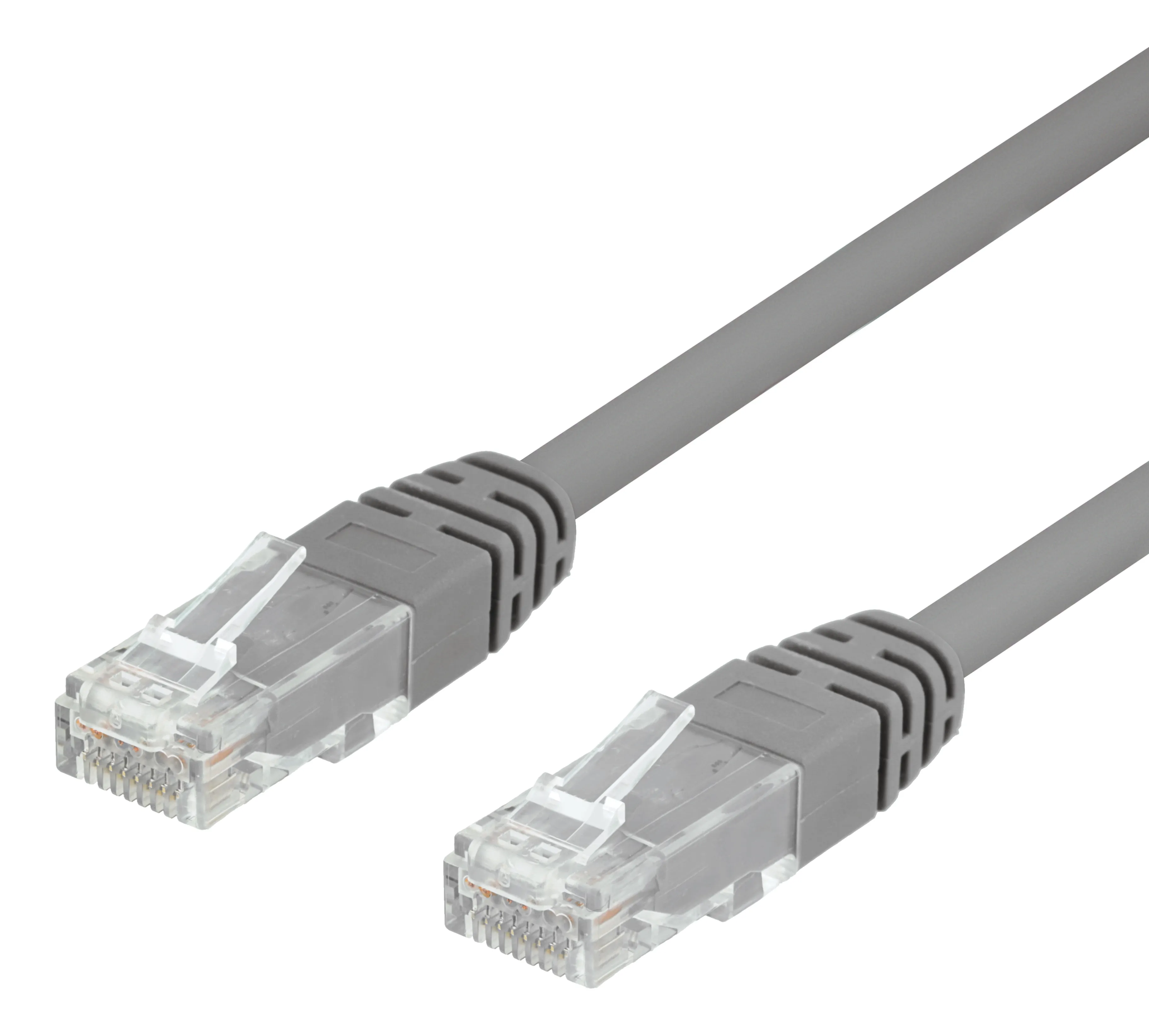 Deltaco Cat6 U/UTP RJ45 0.5m -verkkokaapeli, harmaa