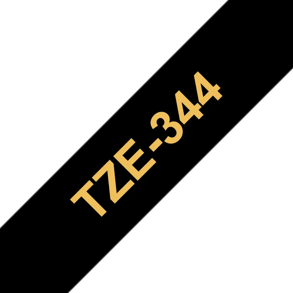 BROTHER TZE344 tape gold/black 18mm  8m