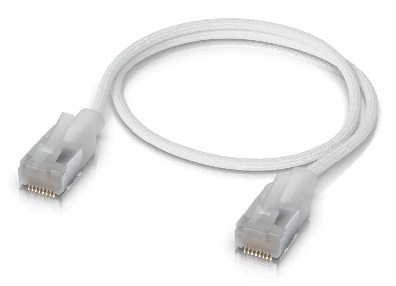 Ubiquity Cat6a RJ45 0.3m -verkkokaapeli, Translucent White
