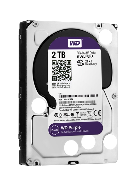 WD Purple / 3.5 IntelliPower / 2TB /64MB Cache Bulk - HDD