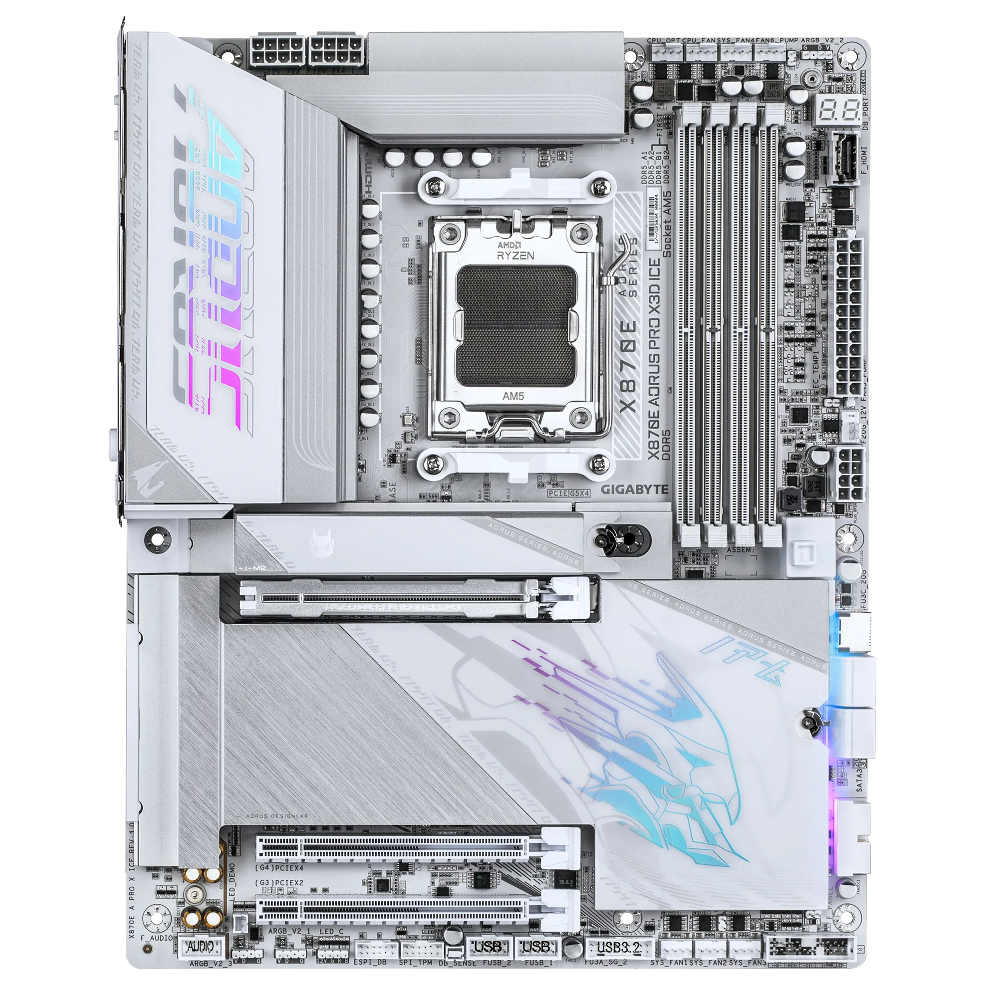 Gigabyte X870E AORUS PRO ICE WiFi 7 AM5 ATX Motherboard Gigabyte X870E AORUS PRO ICE WiFi 7 AM5 ATX Motherboard