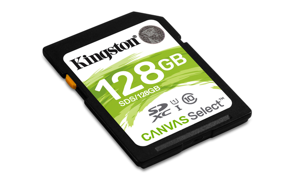 Kingston 128GB Canvas Select, Class 10 - SDXC