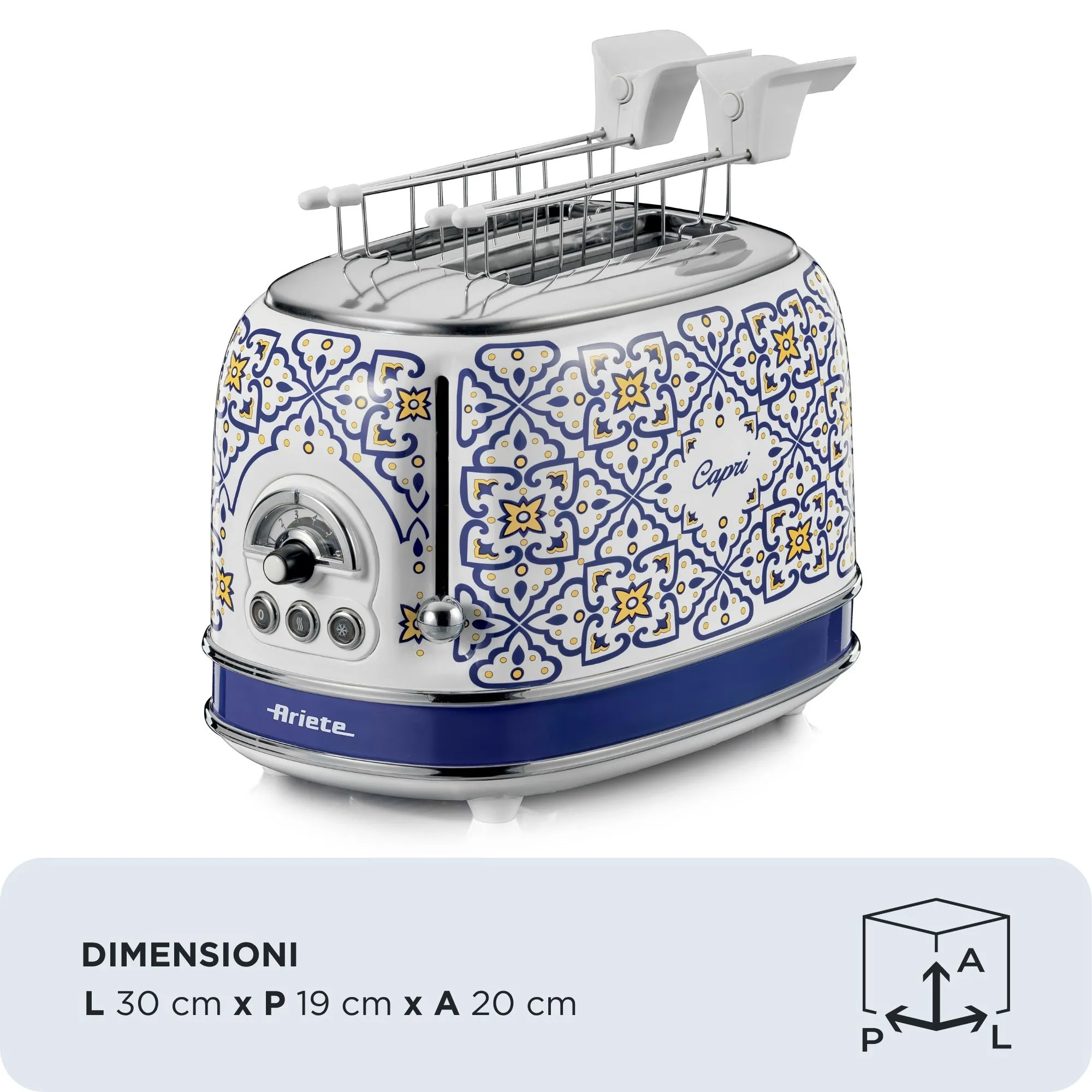 Ariete Capri toaster, 2 slices, Multicolor