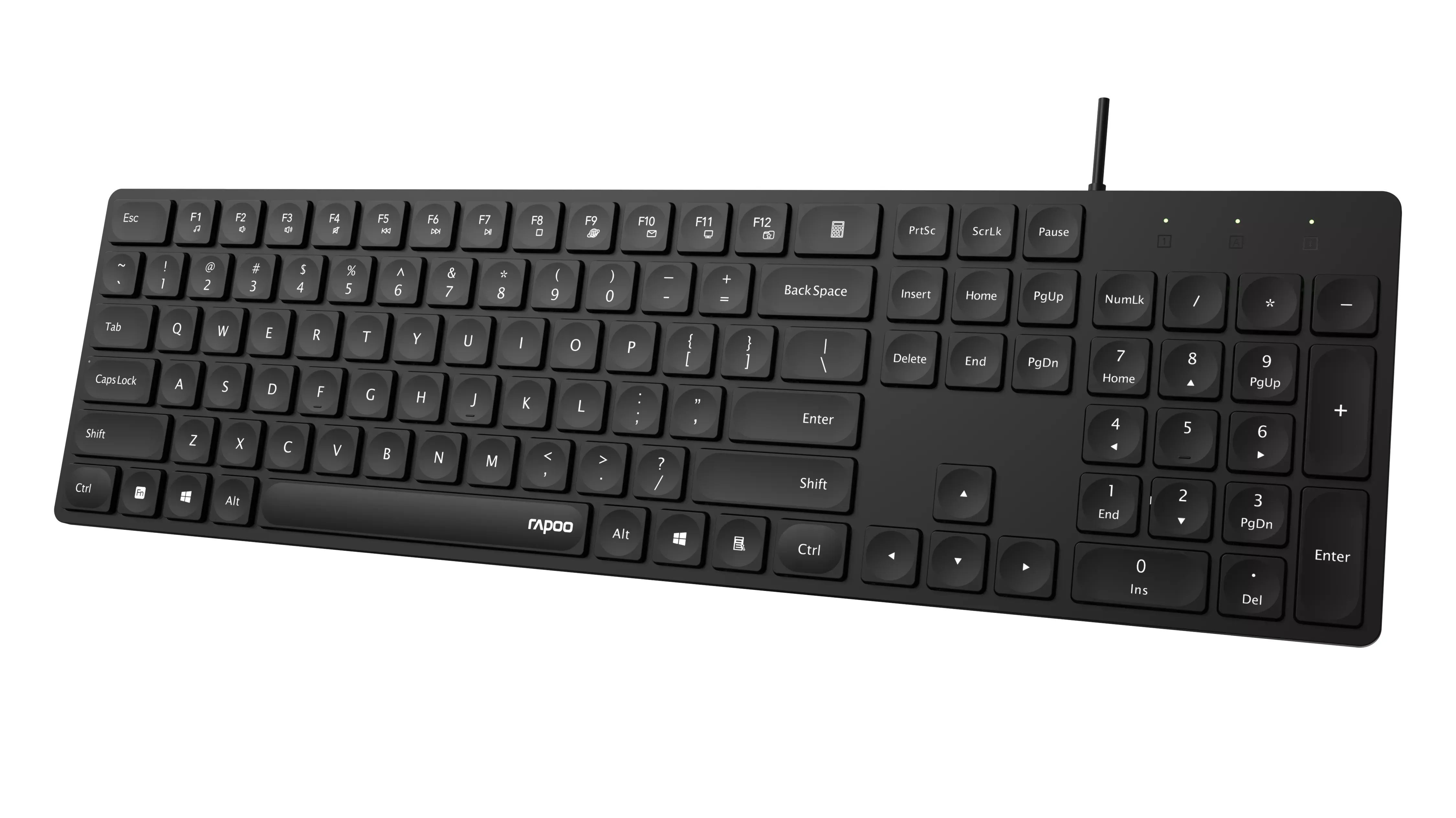 Rapoo NK8020 Keyboard, Scissor, Black