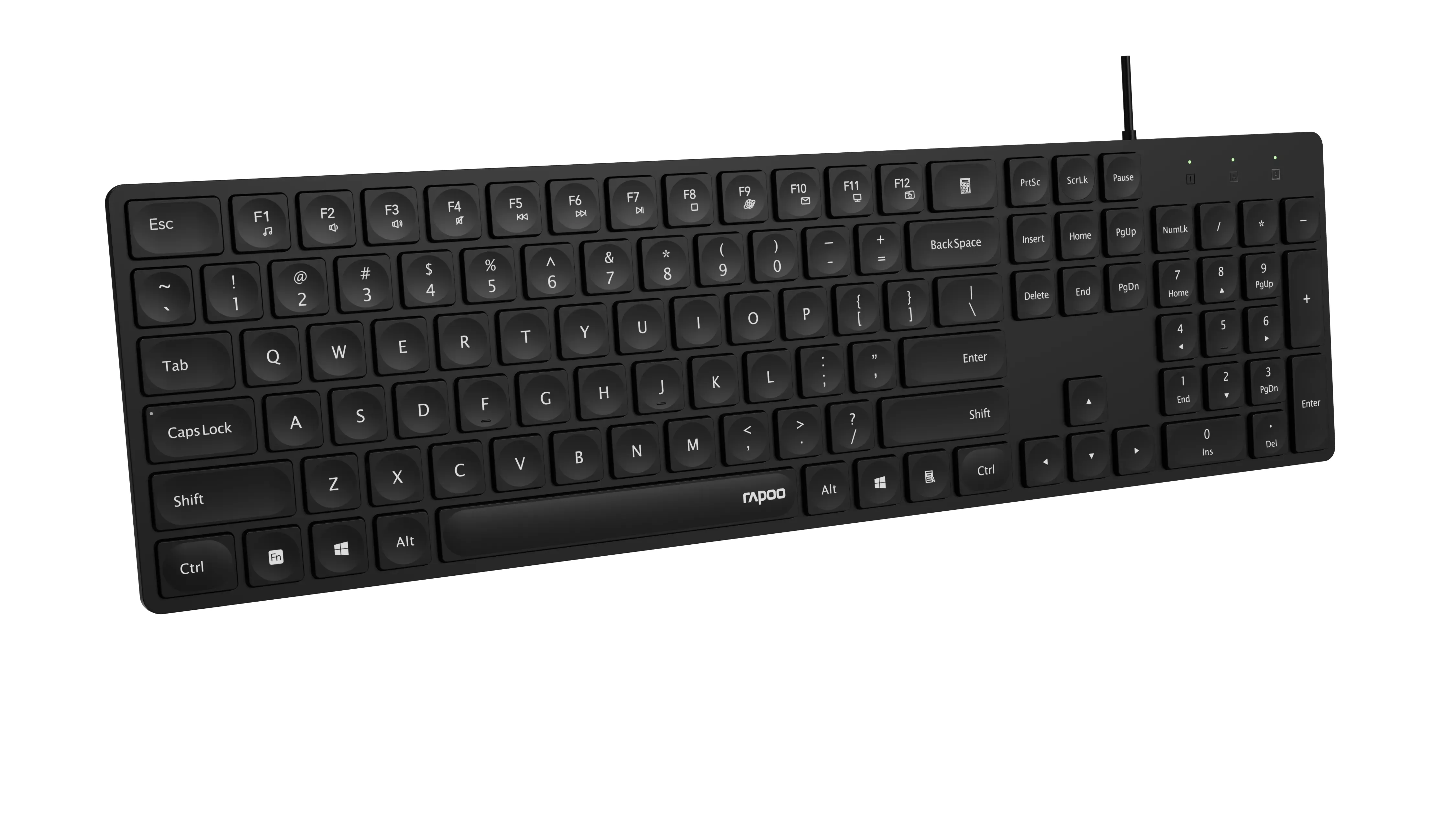 Rapoo NK8020 Keyboard, Scissor, Black