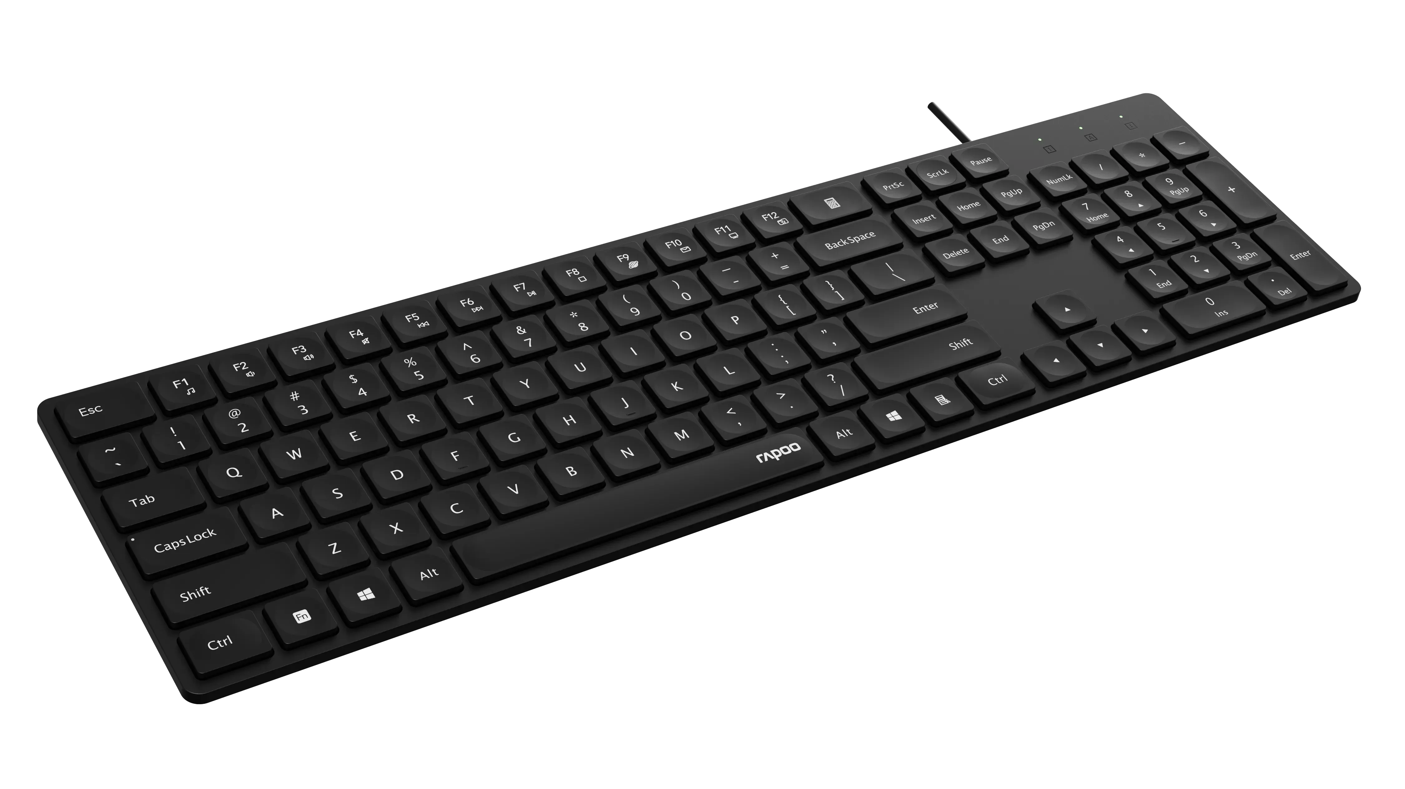 Rapoo NK8020 Keyboard, Scissor, Black