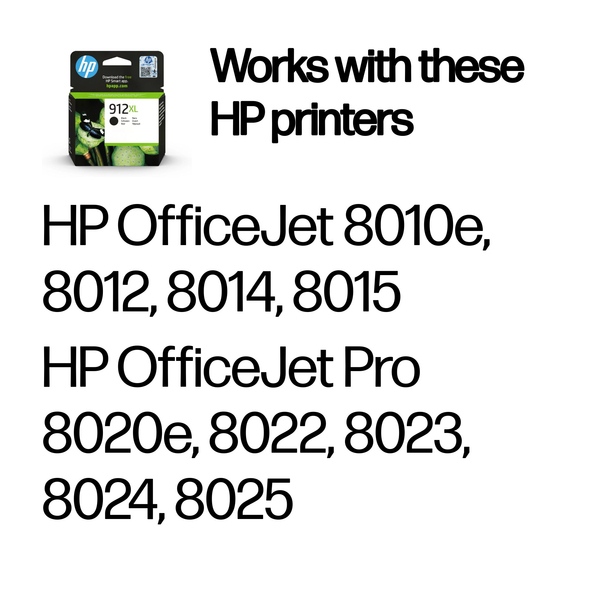 HP 912XL High Yield Black Ink Cartridge