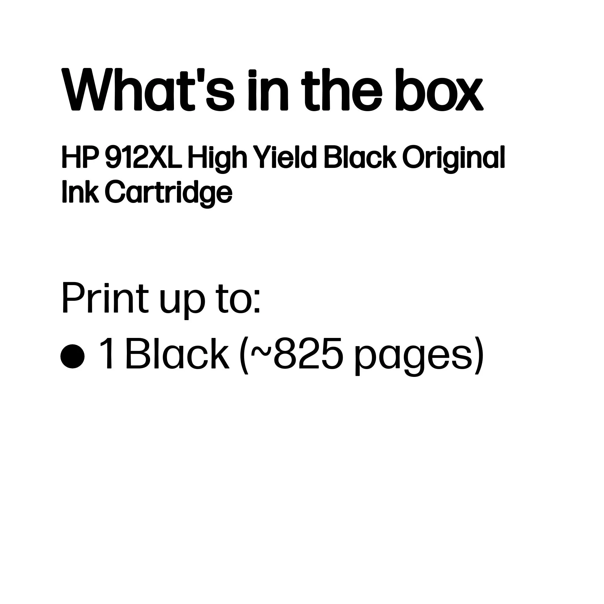 HP 912XL High Yield Black Ink Cartridge