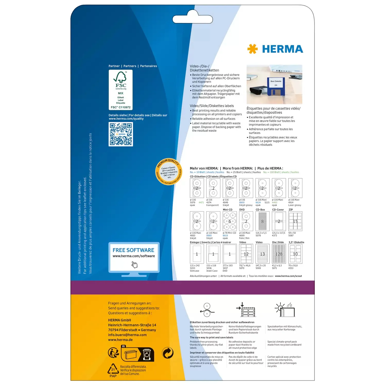 Herma label Special ZIP diskette 59x50 (375)