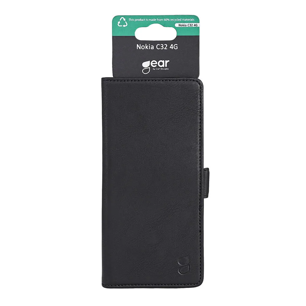 GEAR Wallet, Nokia C32 - Wallet Case, Black