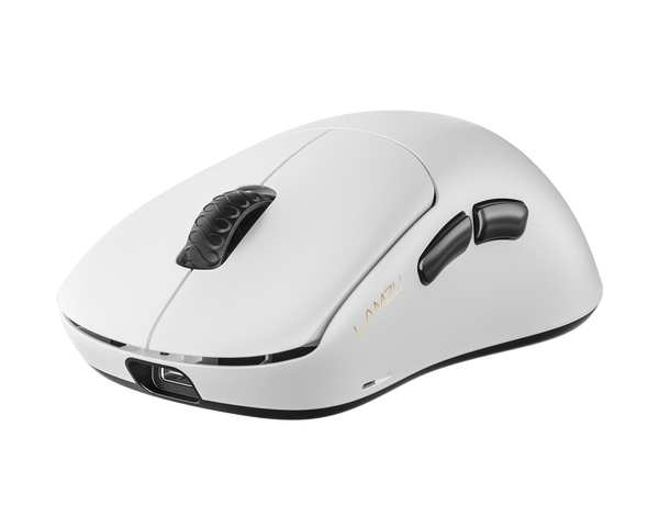 LAMZU Thorn V2 tr&aring;dl&ouml;s ergonomisk gamingmus, vit