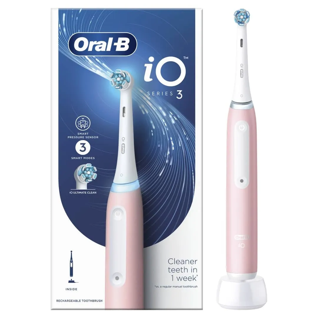 Oral-B iO Series 3 Blush Pink -sähköhammasharja, pinkki