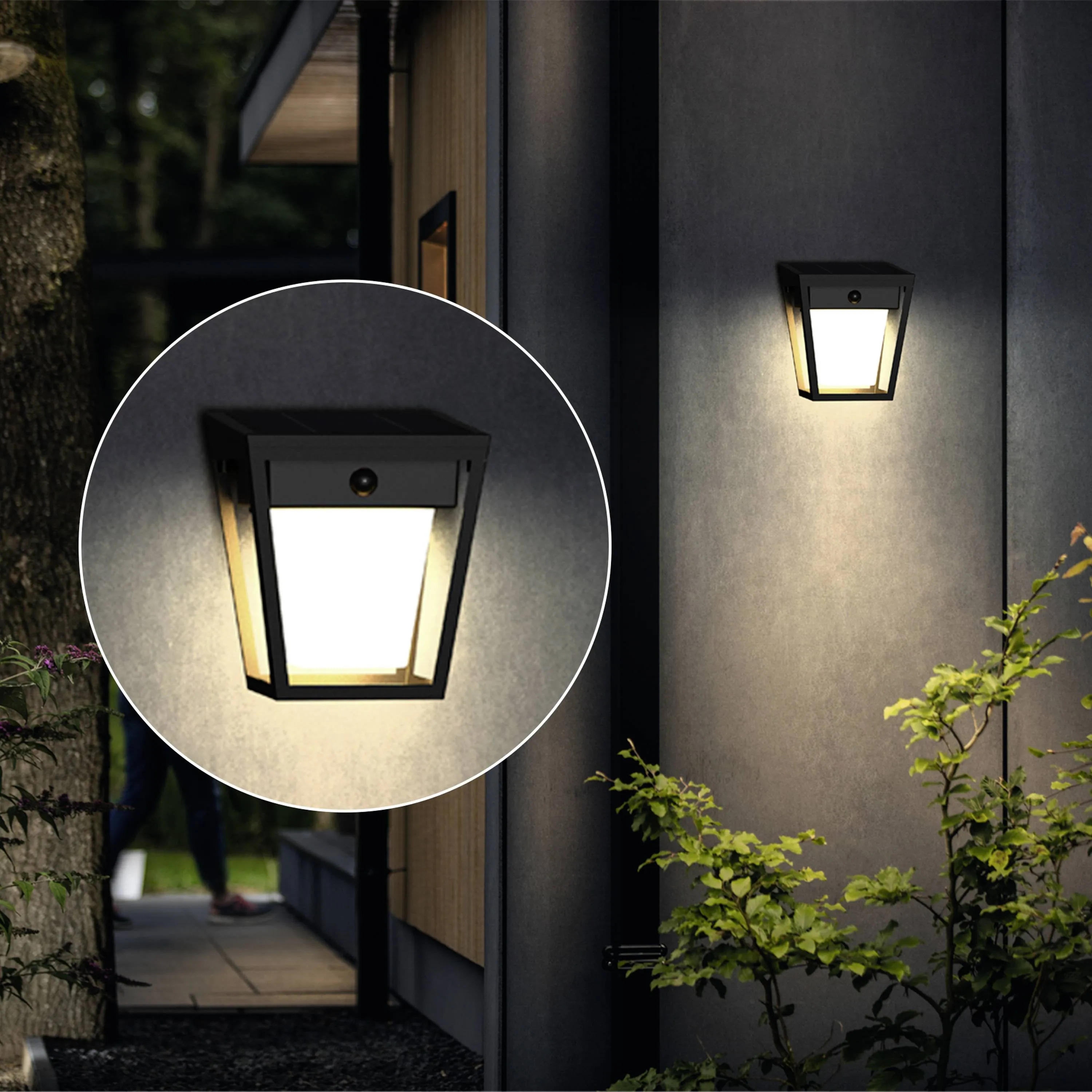 Philips Nissa Solar LED Wall Lamp with Motion Sensor 250 lm 3000K Black (Integrated LED)