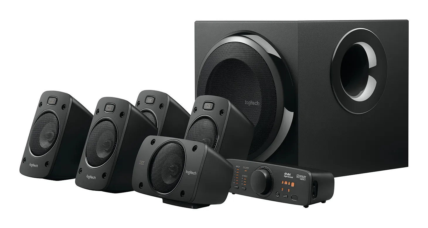 Logitech Z906 5.1 tr&aring;dbunden surroundh&ouml;gtalare, svart