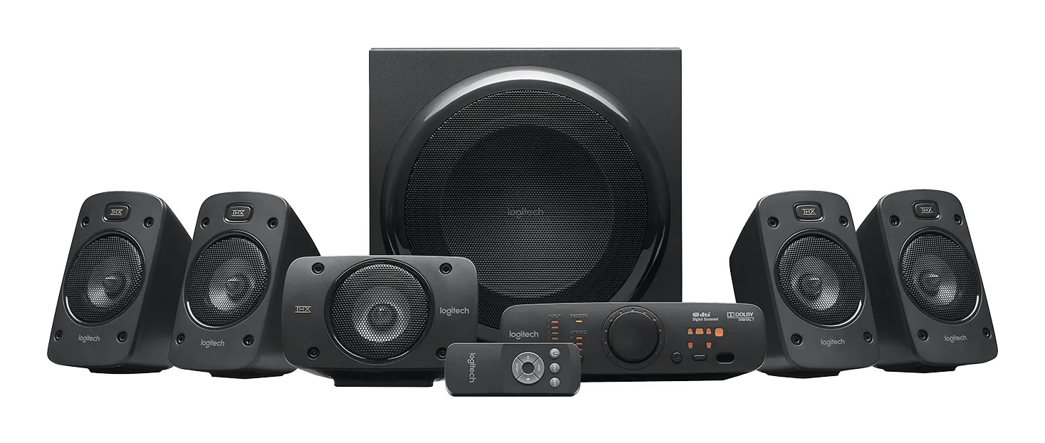 Logitech Z906 5.1 tr&aring;dbunden surroundh&ouml;gtalare, svart