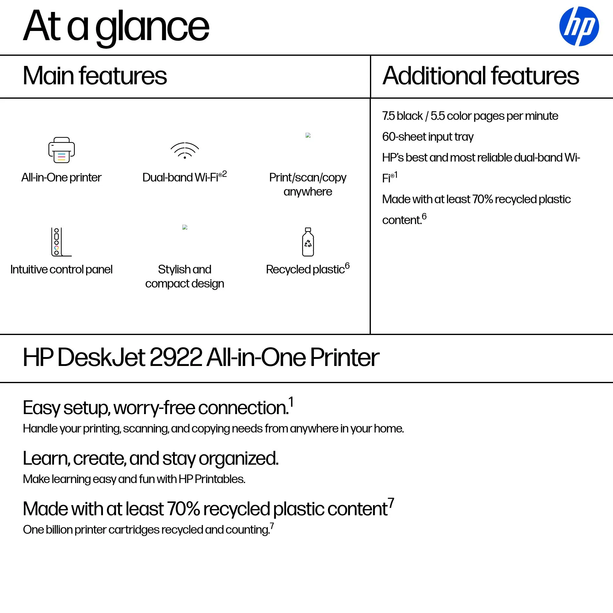 HP DeskJet 2922 All-in-One Printer