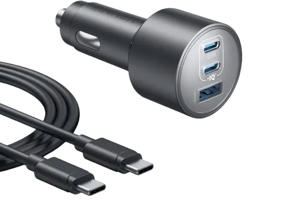Anker Car Charger w/ Cable Bundle 167.5W, 3 Ports