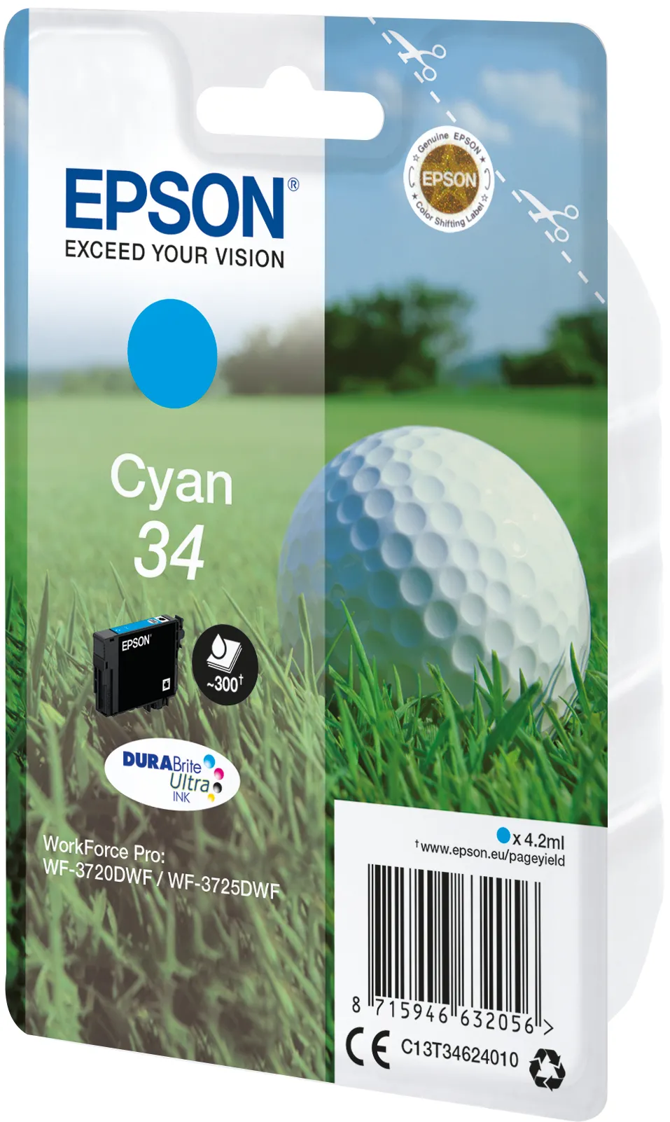 Epson T3462 Ink cartridge, 4.2 ml, Cyan