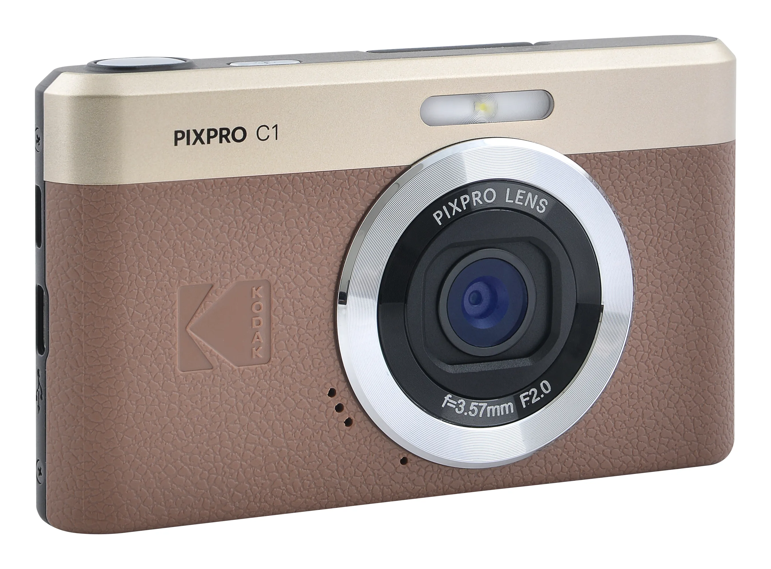 KODAK Digital Camera Pixpro C1 CMOS 5x 16MP Brown - Bundle