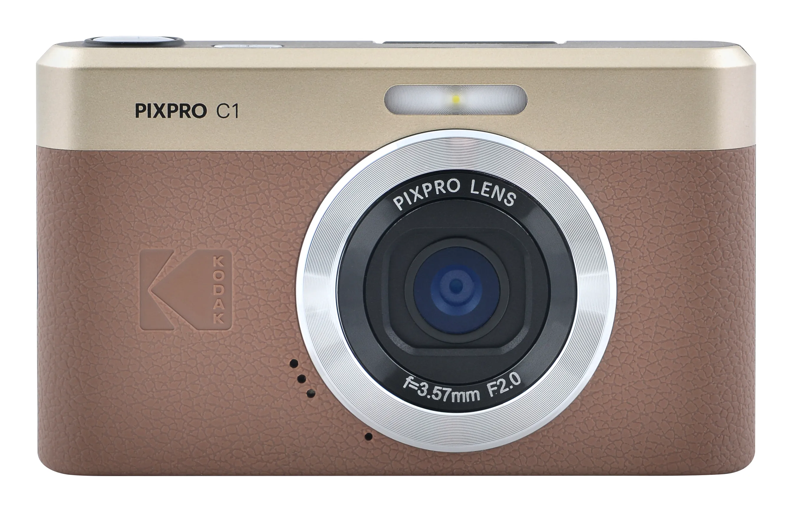 KODAK Digital Camera Pixpro C1 CMOS 5x 16MP Brown - Bundle