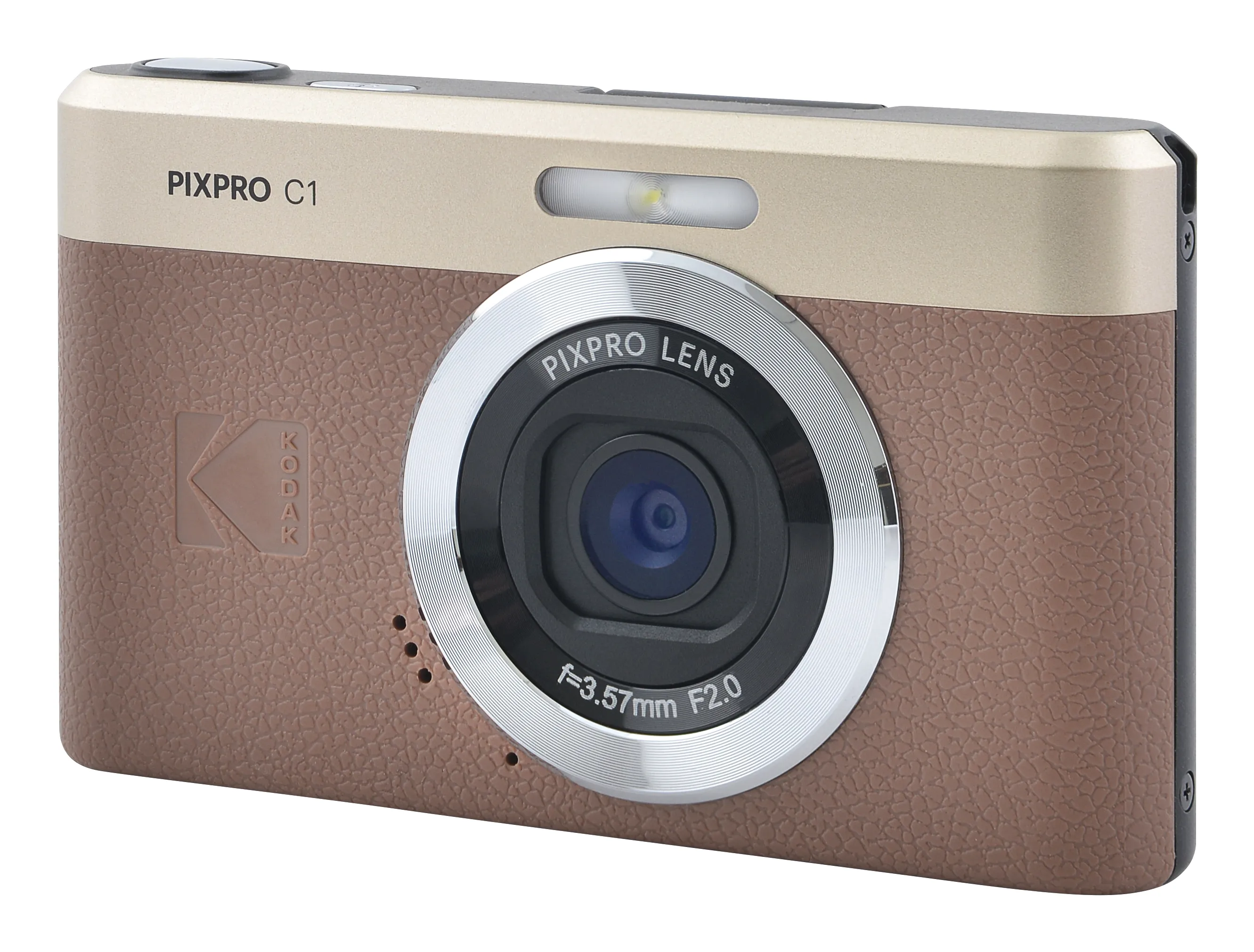 KODAK Digital Camera Pixpro C1 CMOS 5x 16MP Brown - Bundle