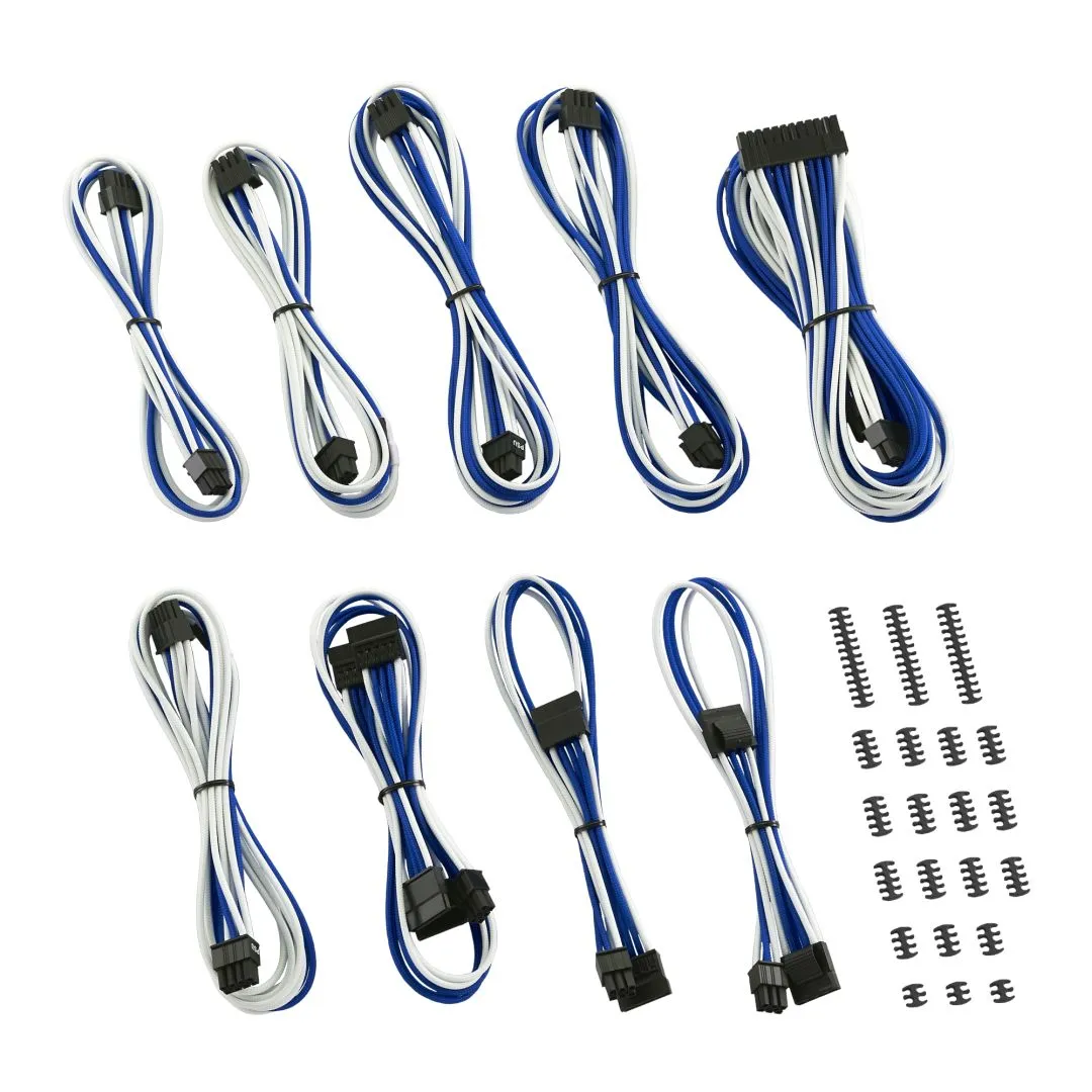 CableMod Classic ModMesh C-Series Cable Kit Corsair AXi, HXi &amp; RM - white/blue
