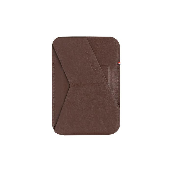 Decoded MagSafe Card Sleeve with stand Brown