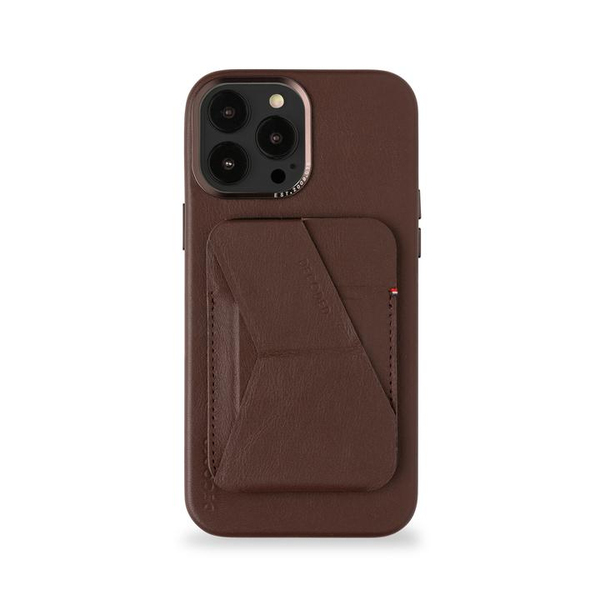 Decoded MagSafe Card Sleeve with stand Brown