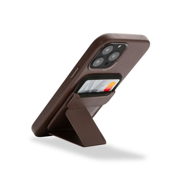 Decoded MagSafe Card Sleeve with stand Brown