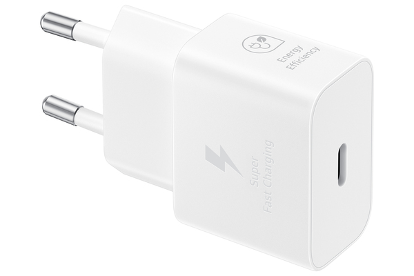 Samsung 25W GaN - power adapter + USB-C cable, Valkoinen