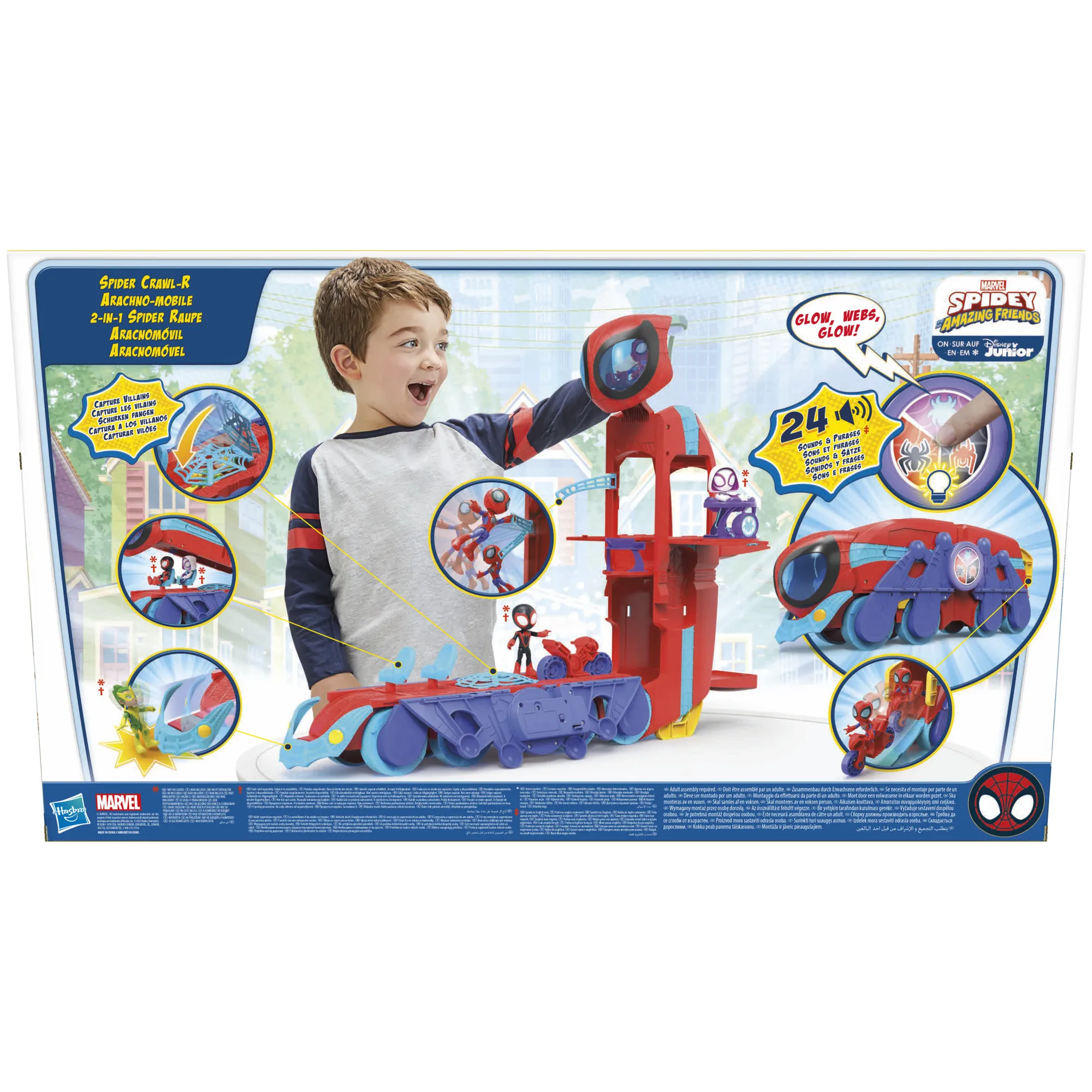 Hasbro Marvel Spidey and His Amazing Friends 2-in-1 Spider Caterpillar Toy Vehicle