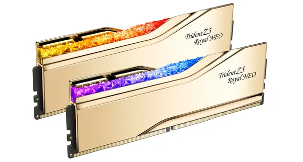 G.Skill Trident Z5 Royal. 48 Gt (2x24Gt) DDR5 800MHz RGB Gold CL40 - minne G.Skill Trident Z5 Royal. 48 Gt (2x24Gt) DDR5 800MHz RGB Gold CL40 - minne