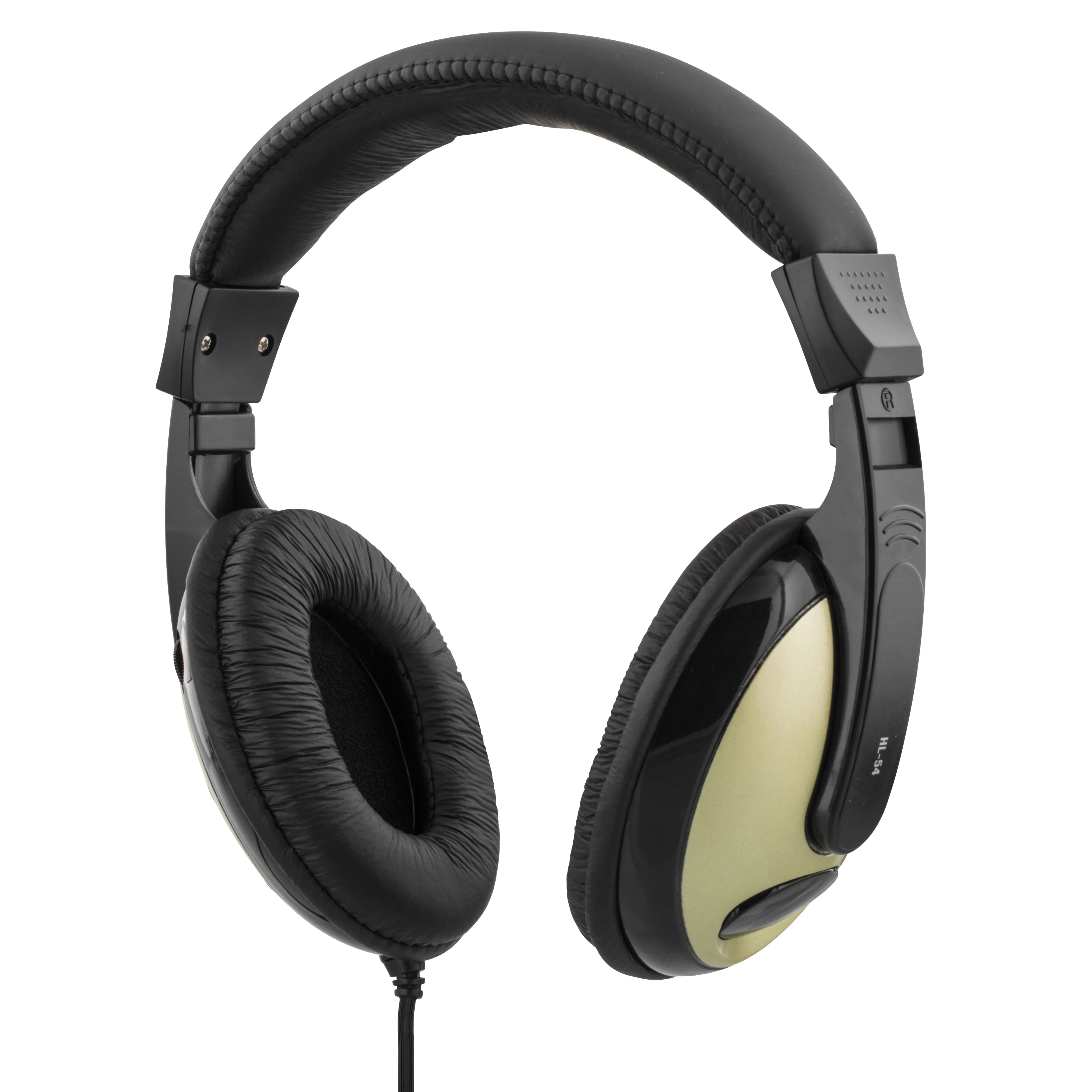 DELTACO HL-54 Over-ear Headphones, Black/Gold