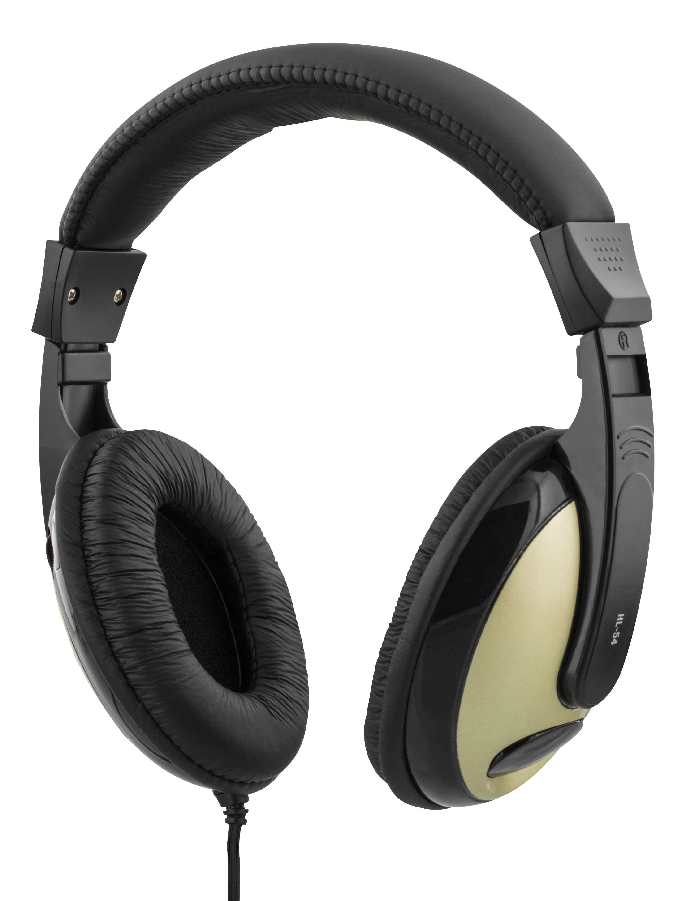 DELTACO HL-54 Over-ear Headphones, Black/Gold