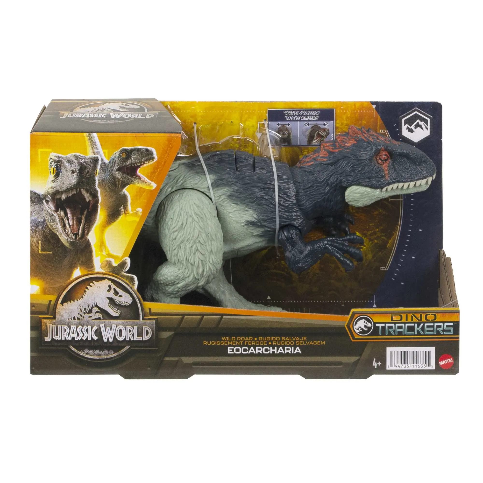 Mattel Jurassic World Wild Roar - Eocarcharia, play figure