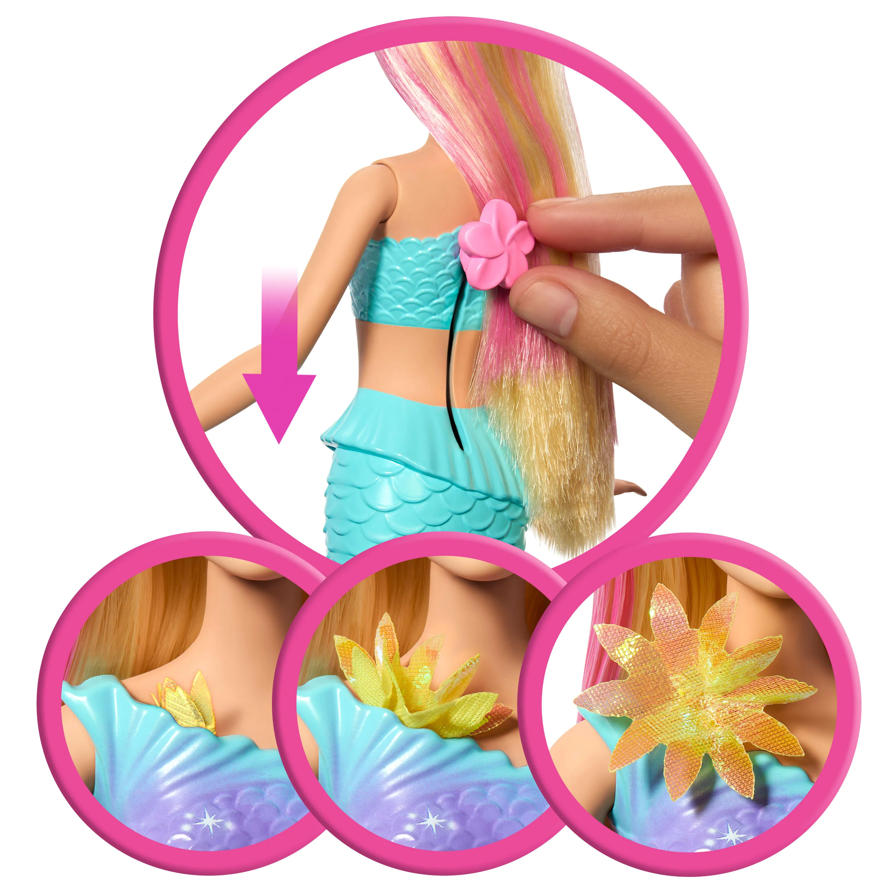 Barbie Barbie Mermaid with Magical Flowers Blonde, Doll