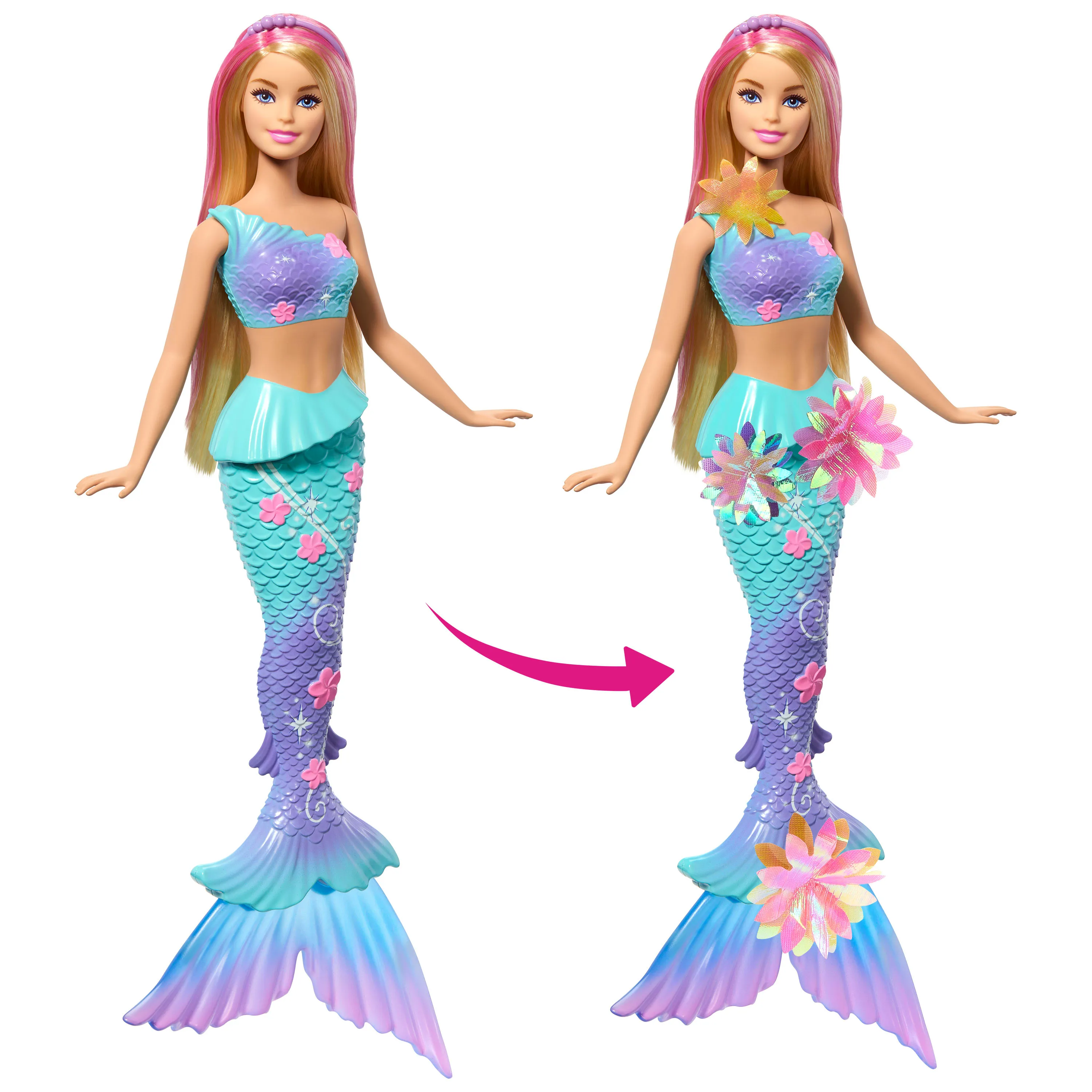 Barbie Barbie Mermaid with Magical Flowers Blonde, Doll
