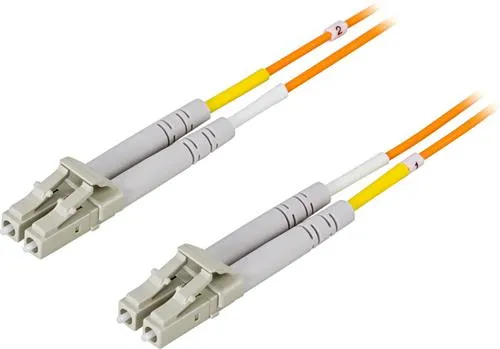 DELTACO Kuitukaapeli LC - LC, duplex, multimode, 62,5/125, 0,5m