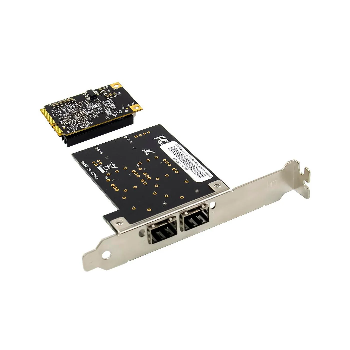 MICROCONNECT MC-MINIPCIE-I350-F2 - Mini PCIe Dual-Port 1 Gigabit Ethernet SFP Network Interface Card