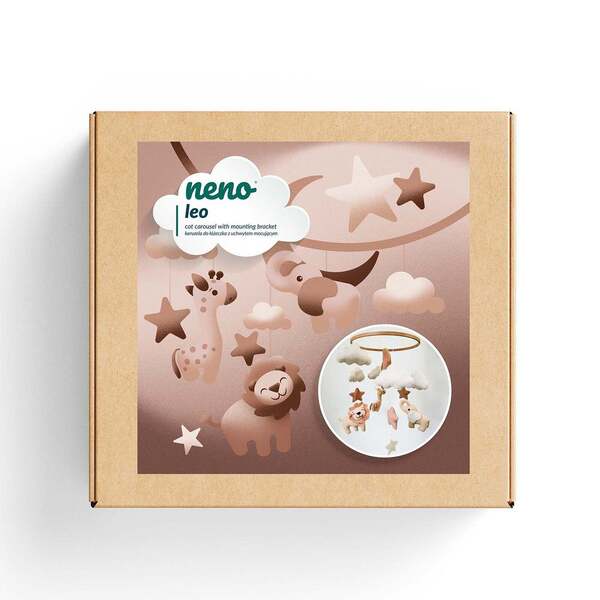 Neno Leo Cot Carousel - Soft Colors