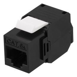 DELTACO UTP-kytkent&auml;paneeli, 24xRJ45, Cat6a, 10Gbps, 24xkeystone, 1U