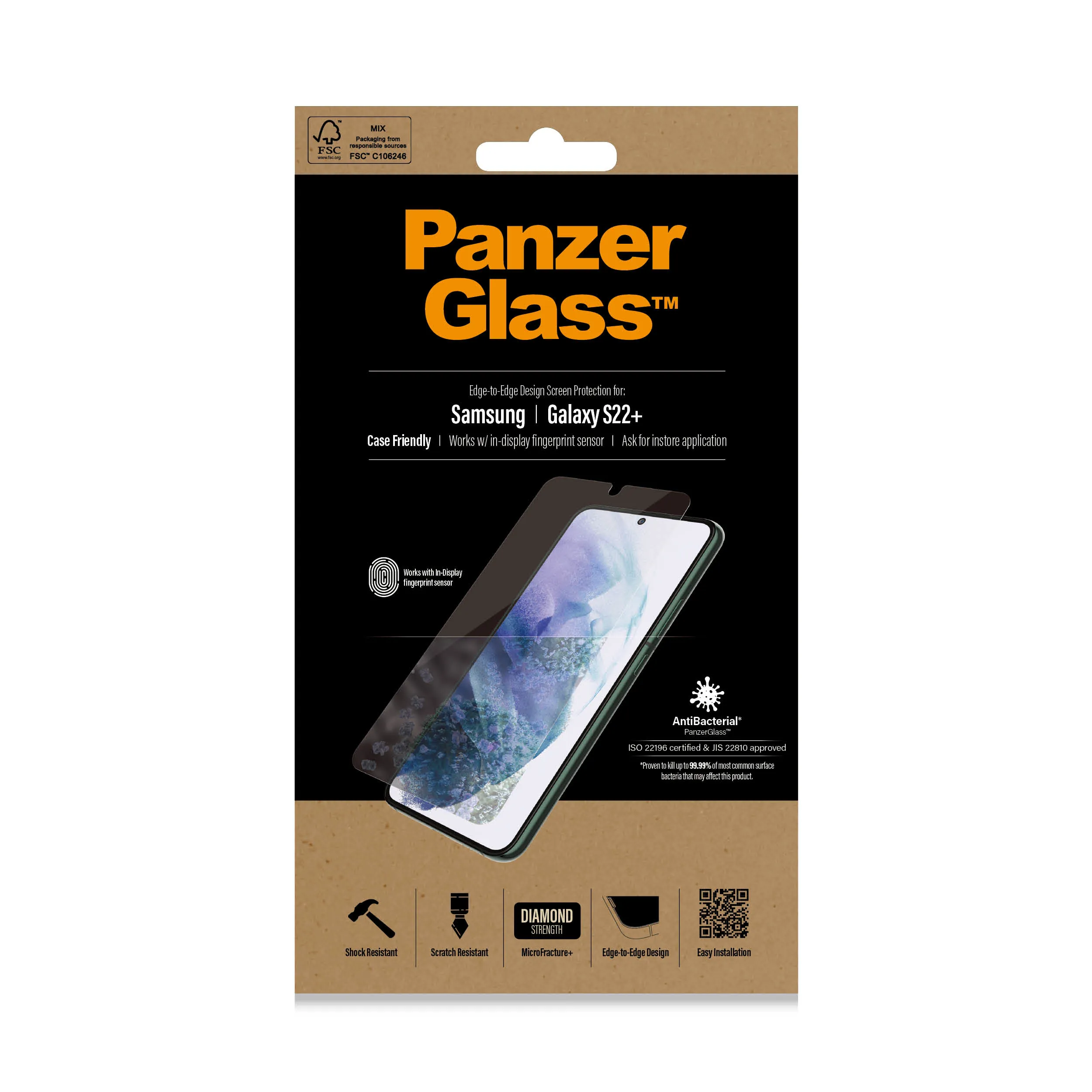 PanzerGlass Case Friendly, Galaxy S22 Plus - Screen Glass
