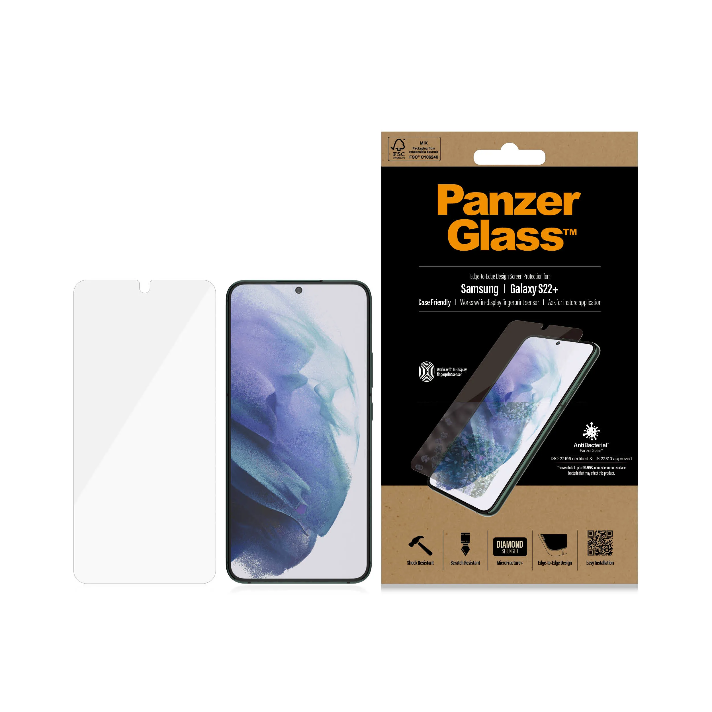 PanzerGlass Case Friendly, Galaxy S22 Plus - Screen Glass