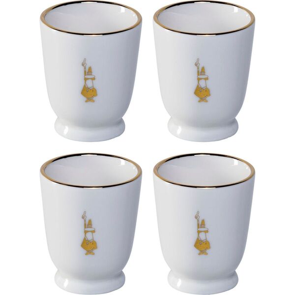 Bialetti Biccherini Pure Gold Espressokupit 4 kappaletta, Kulta